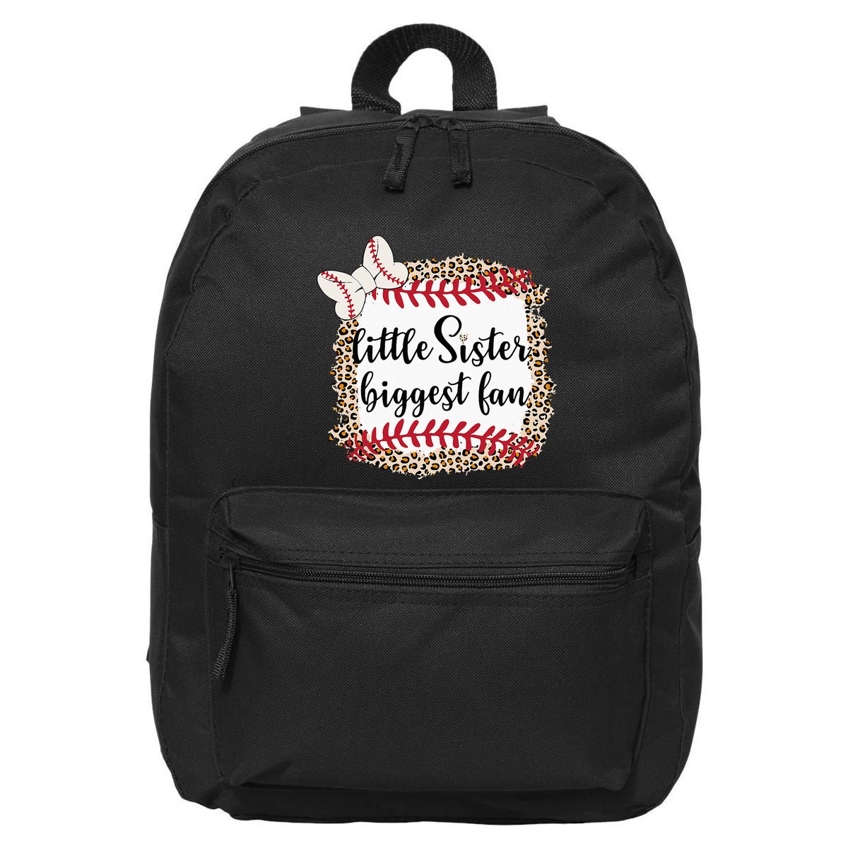 Baseball Little Sister Biggest Fan For Baseball Player 16 in Basic Backpack