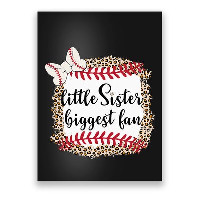 Baseball Little Sister Biggest Fan For Baseball Player Poster