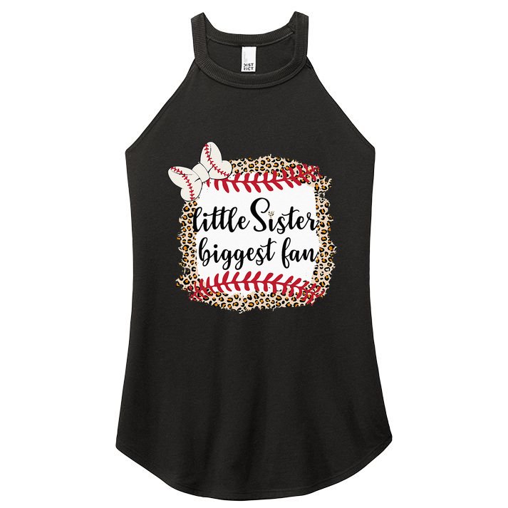Baseball Little Sister Biggest Fan For Baseball Player Women's Perfect Tri Rocker Tank