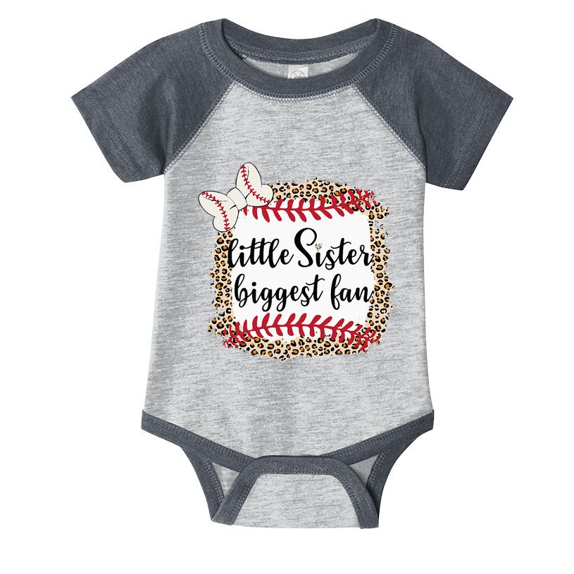 Baseball Little Sister Biggest Fan For Baseball Player Infant Baby Jersey Bodysuit