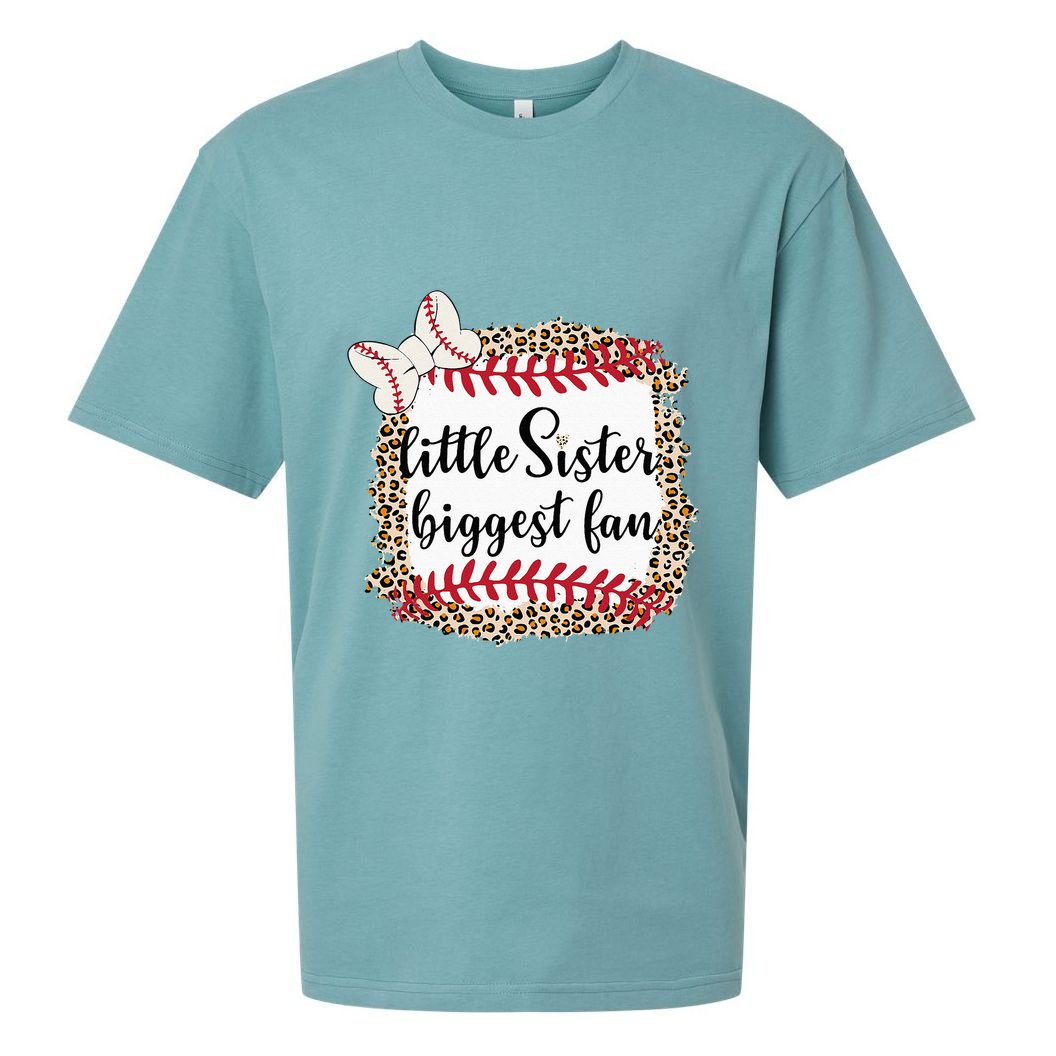 Baseball Little Sister Biggest Fan For Baseball Player Sueded Cloud Jersey T-Shirt