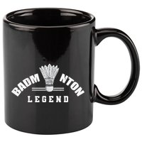 Badminton Legend Shuttlecock Birdie Badminton 11oz C Handle Ceramic Mug