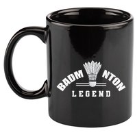 Badminton Legend Shuttlecock Birdie Badminton 11oz C Handle Ceramic Mug