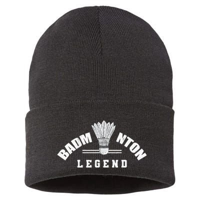 Badminton Legend Shuttlecock Birdie Badminton Sustainable Knit Beanie