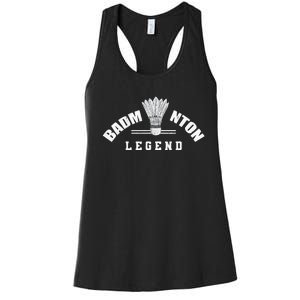 Badminton Legend Shuttlecock Birdie Badminton Women's Racerback Tank