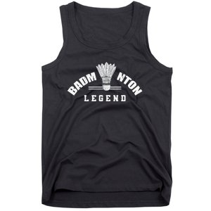 Badminton Legend Shuttlecock Birdie Badminton Tank Top