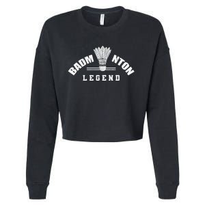 Badminton Legend Shuttlecock Birdie Badminton Cropped Pullover Crew