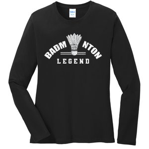 Badminton Legend Shuttlecock Birdie Badminton Ladies Long Sleeve Shirt