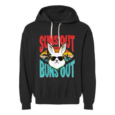 Bunny Lover Suns Out Buns Out Garment-Dyed Fleece Hoodie