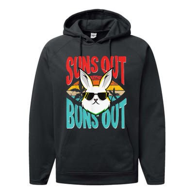 Bunny Lover Suns Out Buns Out Performance Fleece Hoodie