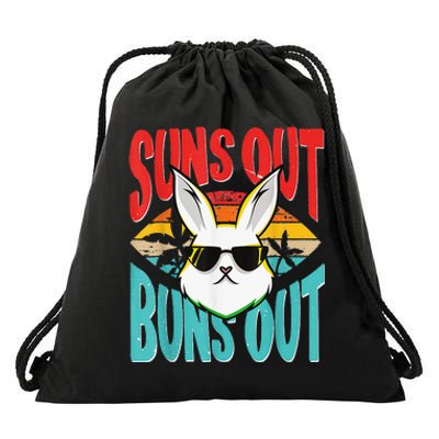 Bunny Lover Suns Out Buns Out Drawstring Bag