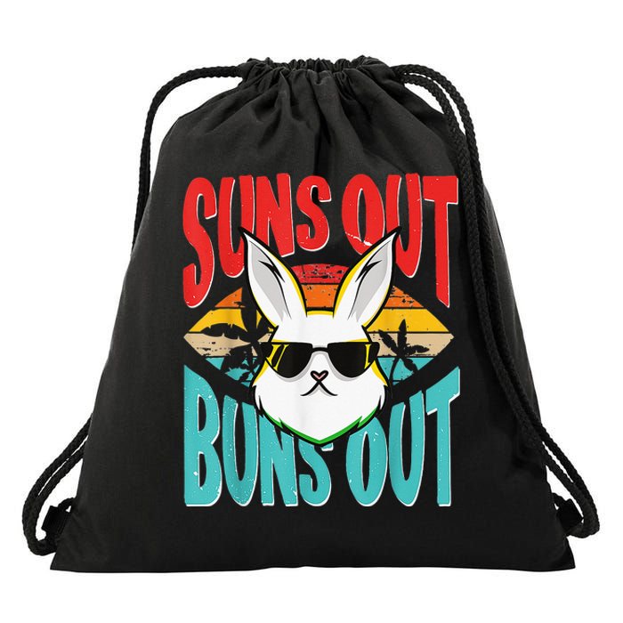 Bunny Lover Suns Out Buns Out Drawstring Bag