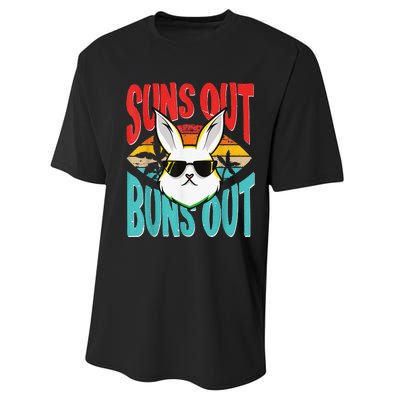 Bunny Lover Suns Out Buns Out Performance Sprint T-Shirt