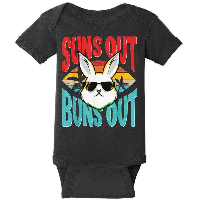 Bunny Lover Suns Out Buns Out Baby Bodysuit