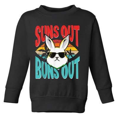 Bunny Lover Suns Out Buns Out Toddler Sweatshirt