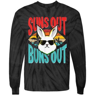 Bunny Lover Suns Out Buns Out Tie-Dye Long Sleeve Shirt