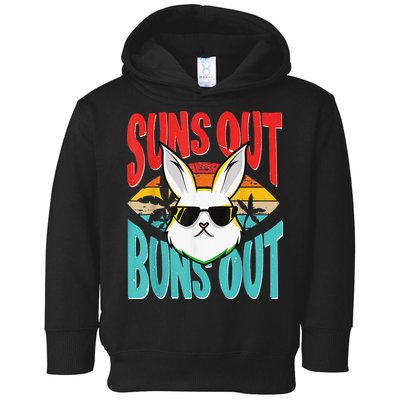 Bunny Lover Suns Out Buns Out Toddler Hoodie