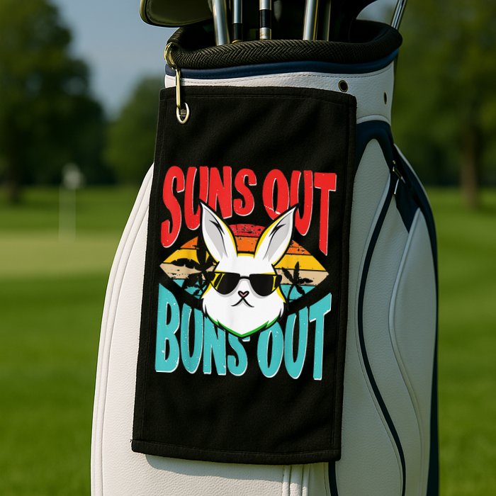 Bunny Lover Suns Out Buns Out Golf Towel