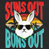 Bunny Lover Suns Out Buns Out Golf Towel