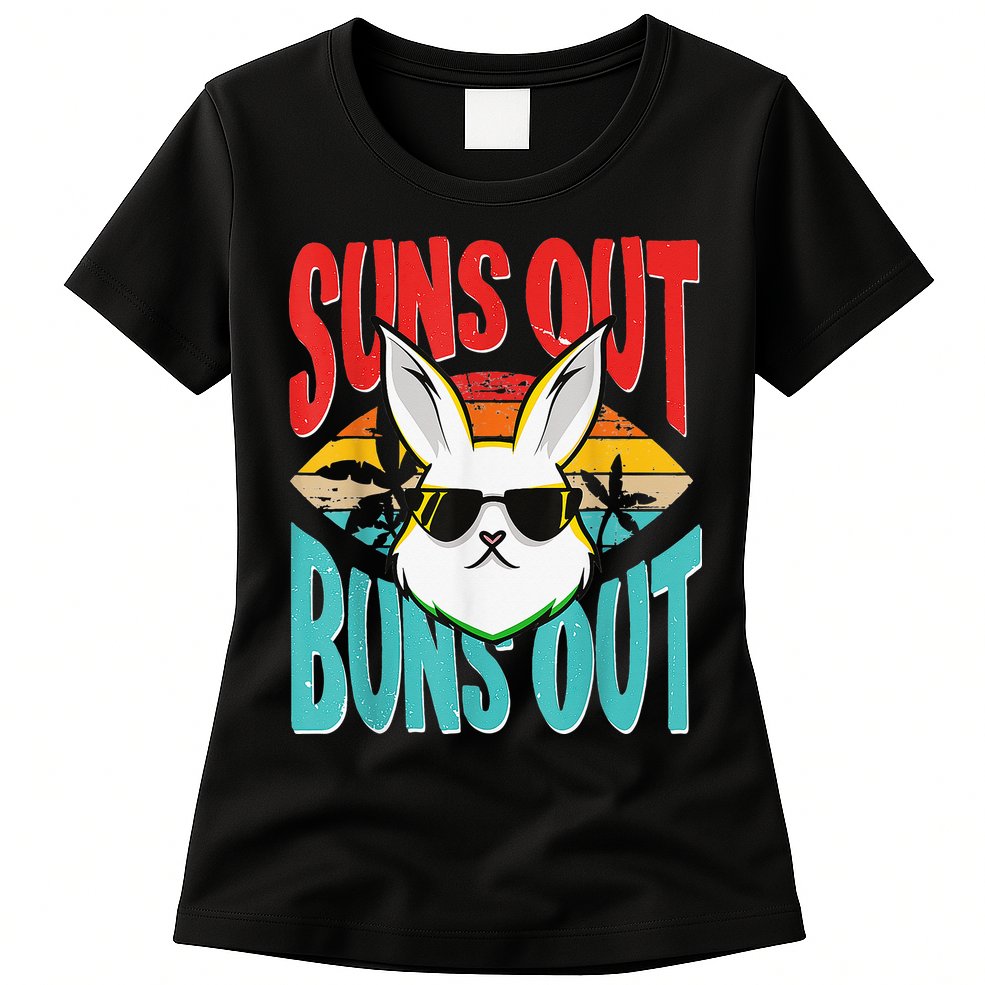 Bunny Lover Suns Out Buns Out Womens T-Shirt