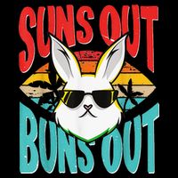 Bunny Lover Suns Out Buns Out Short Acrylic Beanie