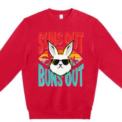 Bunny Lover Suns Out Buns Out Premium Crewneck Sweatshirt