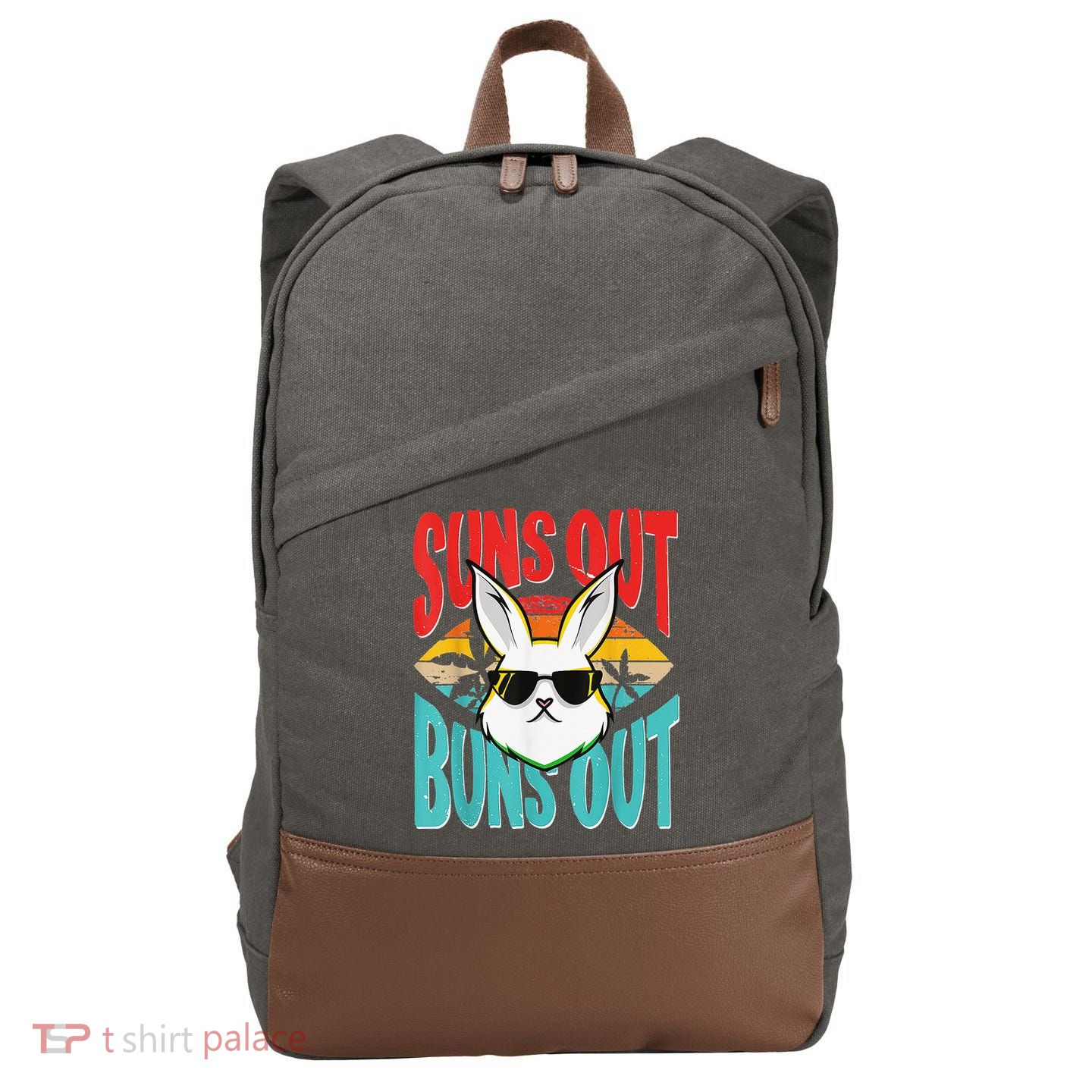 Bunny Lover Suns Out Buns Out Cotton Canvas Backpack