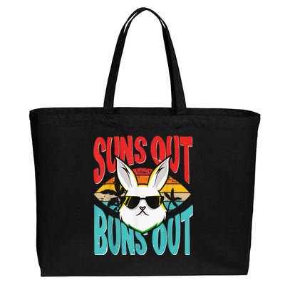 Bunny Lover Suns Out Buns Out Cotton Canvas Jumbo Tote