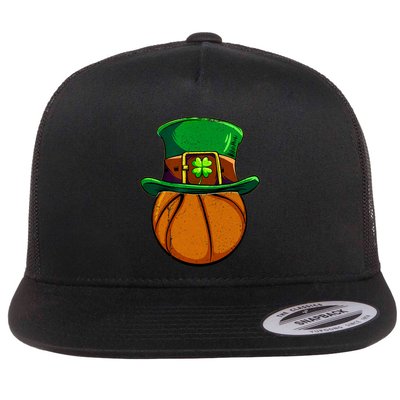 Basketball Leprechaun Shamrock Irish St Patricks Day Gift Flatbill Hat