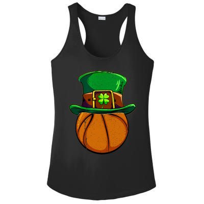 Basketball Leprechaun Shamrock Irish St Patricks Day Gift Ladies PosiCharge Competitor Racerback Tank