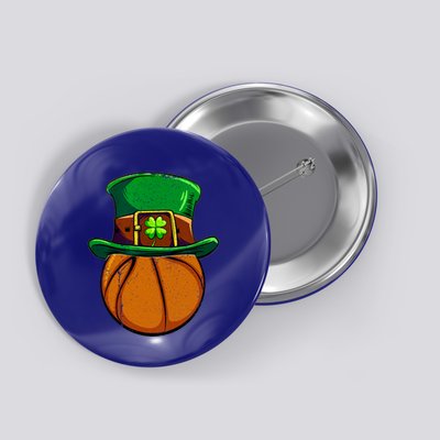 Basketball Leprechaun Shamrock Irish St Patricks Day Gift Button