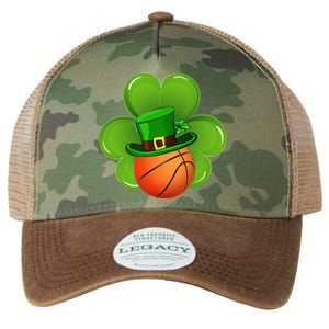 Basketball Leprechaun Shamrock Irish St Patricks Day Gift Legacy Tie Dye Trucker Hat