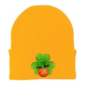 Basketball Leprechaun Shamrock Irish St Patricks Day Gift Knit Cap Winter Beanie