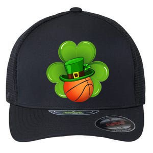 Basketball Leprechaun Shamrock Irish St Patricks Day Gift Flexfit Unipanel Trucker Cap