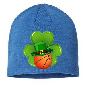 Basketball Leprechaun Shamrock Irish St Patricks Day Gift Sustainable Beanie