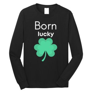 Born Lucky Shamrock Long Sleeve Shirt