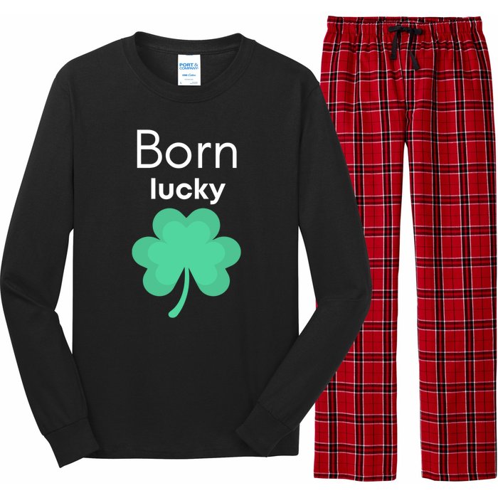 Born Lucky Shamrock Long Sleeve Pajama Set