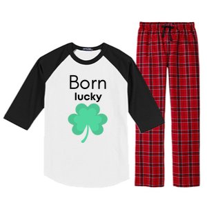 Born Lucky Shamrock Raglan Sleeve Pajama Set