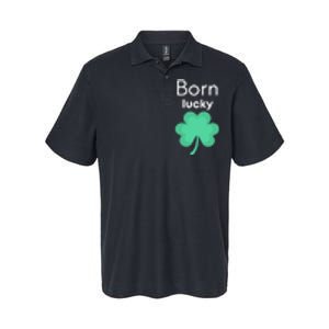 Born Lucky Shamrock Softstyle Adult Sport Polo