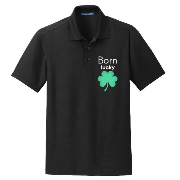 Born Lucky Shamrock Dry Zone Grid Polo