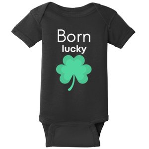 Born Lucky Shamrock Baby Bodysuit