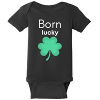 Born Lucky Shamrock Baby Bodysuit