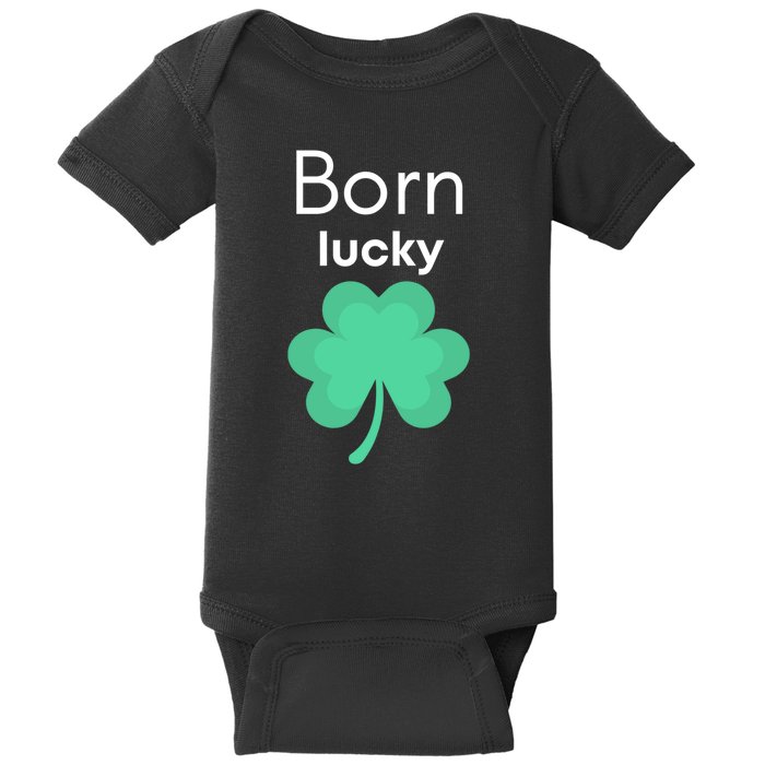 Born Lucky Shamrock Baby Bodysuit