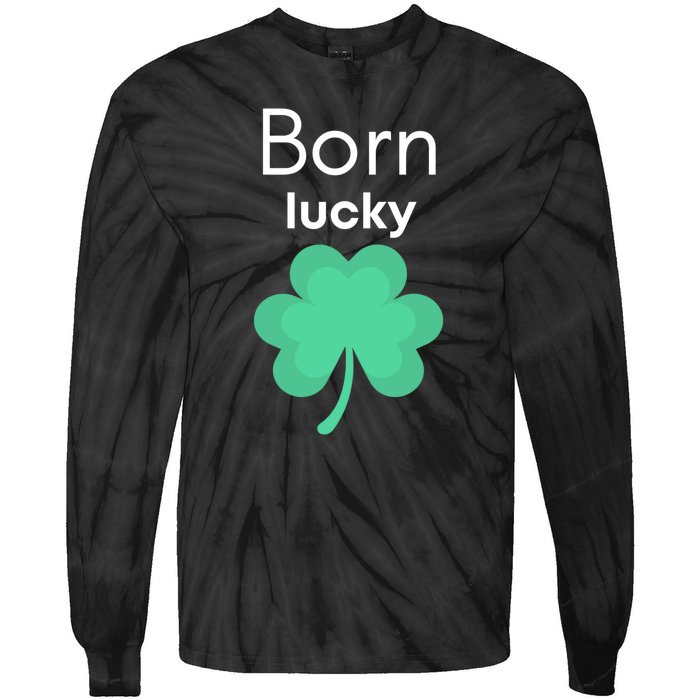 Born Lucky Shamrock Tie-Dye Long Sleeve Shirt