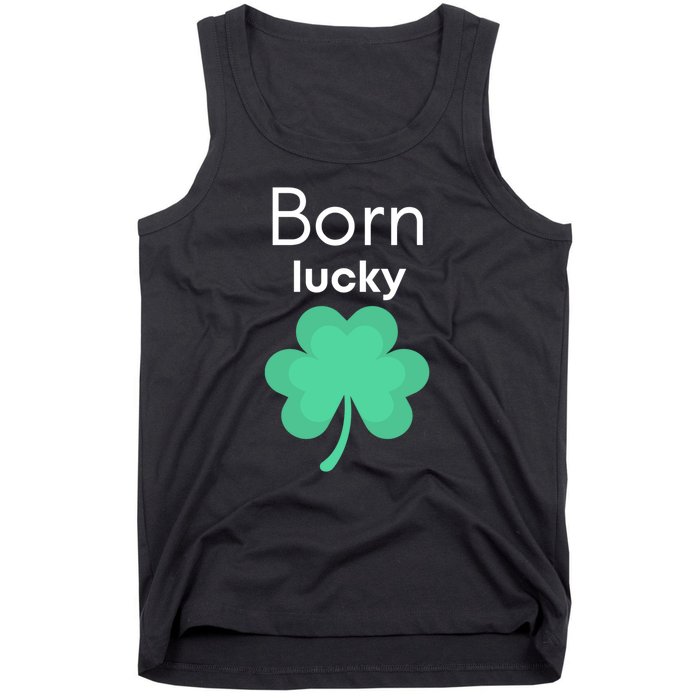 Born Lucky Shamrock Tank Top