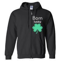 Born Lucky Shamrock Full Zip Hoodie