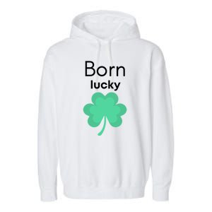 Born Lucky Shamrock Garment-Dyed Fleece Hoodie