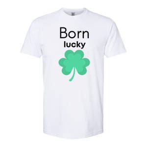 Born Lucky Shamrock Softstyle CVC T-Shirt