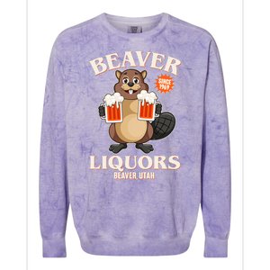 Beaver Liquors Since 1969 Beaver Utah Colorblast Crewneck Sweatshirt