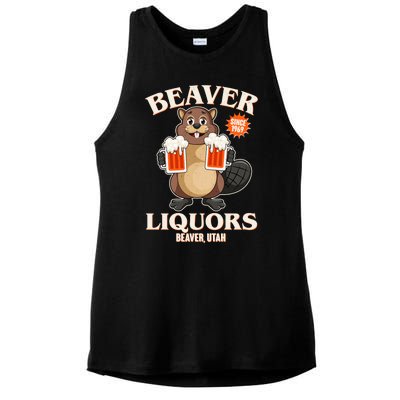 Beaver Liquors Since 1969 Beaver Utah Ladies PosiCharge Tri-Blend Wicking Tank